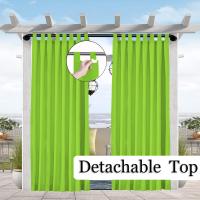 Cortina Impermeable Y Antirreflejo Para Patio Pergola Y Gazebo Con Montaje Fácil Tab Top Decorativa De 100% Poliéster - details 11