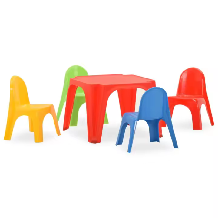 vidaXL Juego de mesa y sillas para niños PP - 1