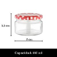 MundoTarros - Tarros de cristal con tapa de rosca de 140 ml + Ebook de 102 Recetas - Tarros para Postres, Yogur, Mermelada o Cremas. Frascos de Vidrio Resistentes y Estancos - Incluye Etiquetas - details 0