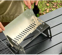 Horno De Acero Inoxidable Para Barbacoa Portátil Estufa De Camping Plegable Con Soporte Para Leña Y Teléfono Resistente Al Fuego - details 9