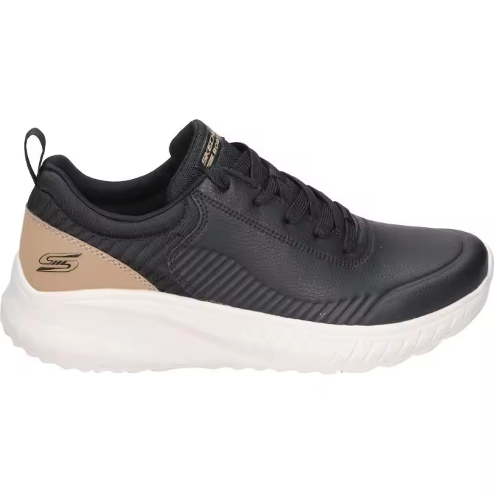 SKECHERS | Zapatos Skechers BOBS Sport Squad Chaos Heel Better para Hombre – Zapato Casual en Color Negro y Camel – Zapato Cómodo con Cordones – Alta Calidad – Versátiles – Modelo 118033-BLK - 1