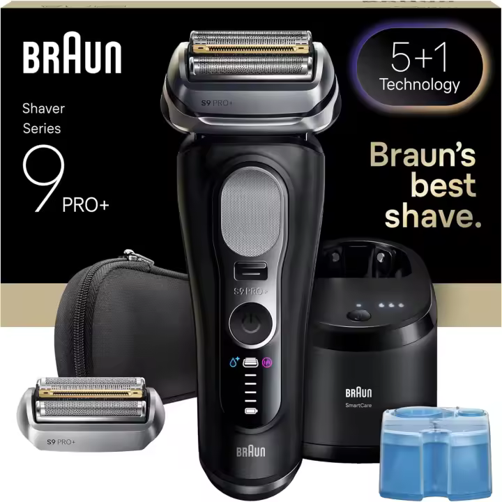 Braun Series 9 PRO+. Máquina de Afeitar Eléctrica para Hombre con Recortadora de Precisión y 5 Elementos de Afeitado Pro - Disponible en diferentes modelos - 1