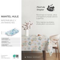 Valentia Home Mantel Hule ANCLA | Mantel Estampado Antimanchas | Mantel Repelente de Agua | Mantel Protección Mesa | Mantel al Corte para Comedor o Cocina | Varios tamaños | Mantel Rectangular y Redondo al Corte - details 1
