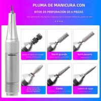 Máquina De Uñas Eléctrica Recargable 45000RPM Con Conector USB Set De Perforación Para Esmalte Remover Y Manicura Bajo Ruido - details 11