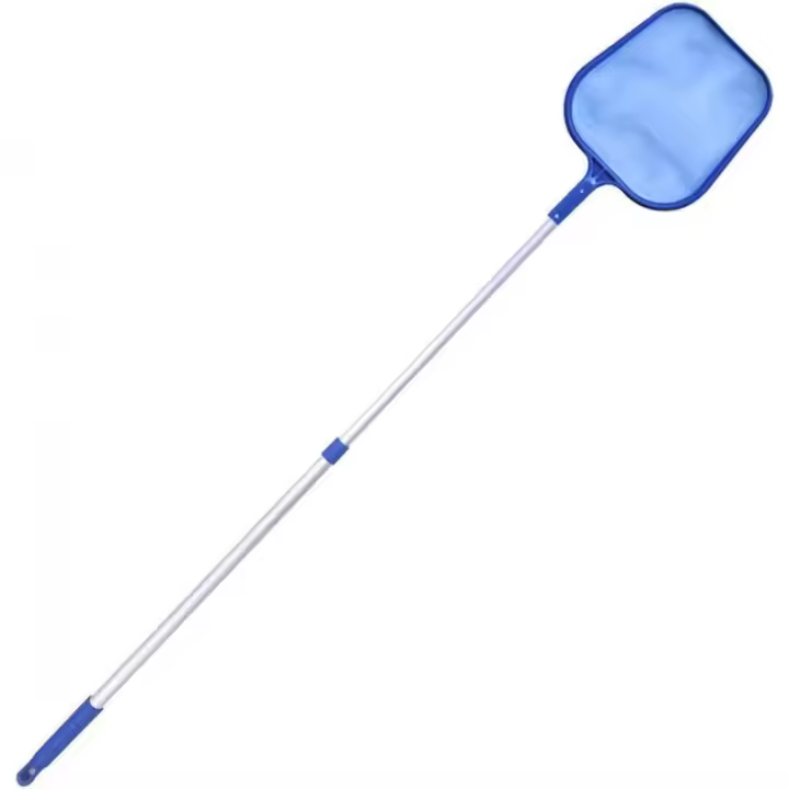 TIENDA EURASIA - Recogehojas de Piscina con Mango Telescópico, Extensible hasta 120 cm, de Aluminio - 1