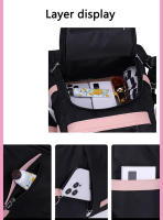 Mochila Oxford Para Mujer 2024 Antirrobo Con Bolsillo Exterior Y Cierre De Cremallera Mochila Escolar Para Adolescentes Decoración Ruched Estilo Moda - details 2
