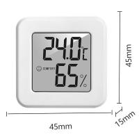 Mini Medidor De Temperatura Y Humedad Electrónico Blanco Con Pantalla De Rostro Sonriente Para Coche Y Refrigerador - details 2