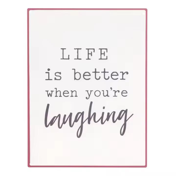 ORIGEN Home Decor - Placa pared life  Adorno Pared | Placas Metal Blanco - 33x0x25 cm 29932 - 1