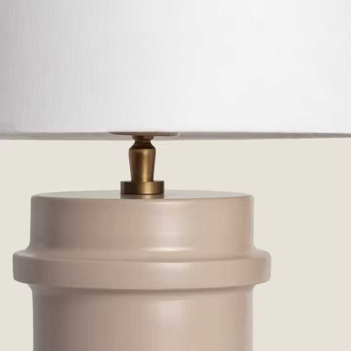 Ledkia Lámpara de Mesa Metal Bobey Beige - 1
