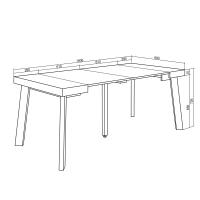 Skraut Home - Mesa Consola Extensible - Mesa Auxiliar - Tapa - 58/180x90x73cm - Práctica y Versátil - Estilo Moderno - Fácil Montaje - details 2