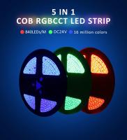 Tira De LED COB RGBCCT 24V 840 LEDs/m 6Pines 12mm Tuya 5 En 1 Dimmable Alta Densidad Para Decoración De Habitaciones Y Iluminación Lineal - details 0
