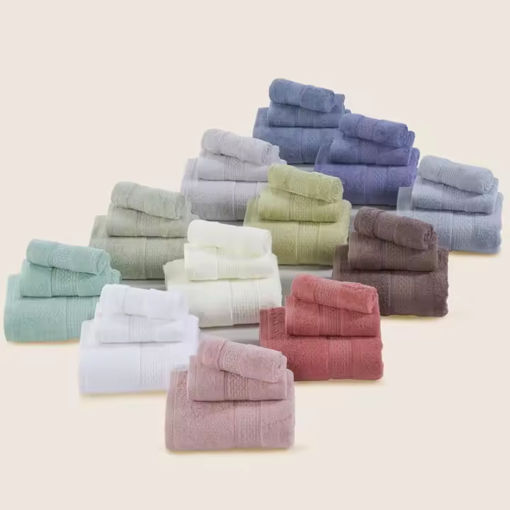 Toalla De Baño De Algodón Sólida Y Máquina Lavable Absorbente Para Lavar La Cara Y El Cuerpo Toalla Cuadrada Para El Baño - 1