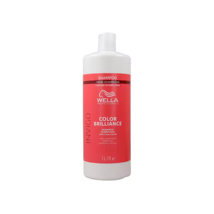 Wella Invigo Color Brilliance Champú Thick/coarse 1000 Ml, Escudo Protector De Color Y Brillo - 1