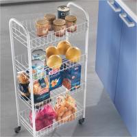 Verdulero de Metal con Ruedas & 4 Pisos - Dimensiones 86x38x26cm - Organizador Metálico de Frutas y Verduras para Cocina - Carrito de 4 Niveles para Verduras y Frutas - KARAWAN. - details 2