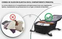 Mochila Viaje Cabina Avion 40x20x25 para Ryanair Equipaje de Mano Bolsa de Viaje Resistente al Agua Mochila Hombre Mujer para Portátil con Bolsillo Antirrobo Orificio de Carga - details 1