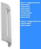Anakel Home Recambio Tirador 093613 compatible con Frigorífico Balay, Bosch con Tornillos Incluidos I Distancia entre agujeros 16cm I Altura 19,5cm I Color Blanco - details 2