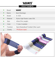 AOLIKES 1PCS Almohadilla De Tela Elástica De Algodón Para Mano Y Pies De Deporte Soporte De Muñeca Para Gimnasio Compresión Y Estabilización Para Tunnel Carpal - details 2