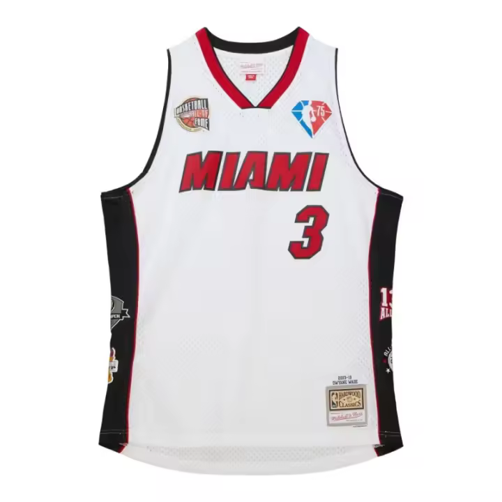 Camiseta Dwyane Wade Miami Heat Swingman "Hall Of Fame" Mitchell and Ness - 1