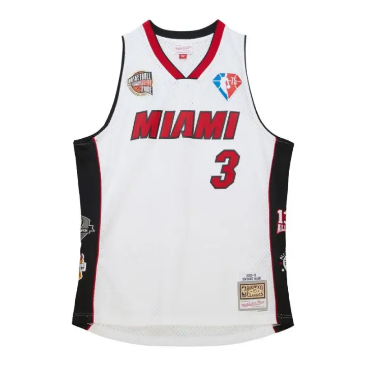Camiseta Dwyane Wade Miami Heat Swingman "Hall Of Fame" Mitchell and Ness - 1