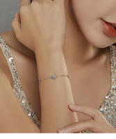 Pulsera De Mariposa Original WOSTU En Plata De Ley 925 Con Cadena De Zirconia Ajustable Para Mujer Joyería CQB197 - details 7