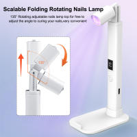 Lámpara LED UV Para Uñas Mini Lámpara De Secado Profesional Para Manicura Arte De Uñas Portátil Secador De Uñas Ultravioleta Con Soporte - details 4