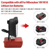 Luz De Trabajo LED Para Coche 18LED Torcha Eléctrica Con Banco De Energía USB Para Baterías Milwaukee M18 18V 2800LM 12W Luz De Emergencia Para Camping - details 10