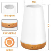 Lámpara De Mesa Cambio De Color 13 RGB Control Remoto Toque Dimmable Portátil Lámpara De Noche USB Recargable Luz De Mesa Para Cama - details 8