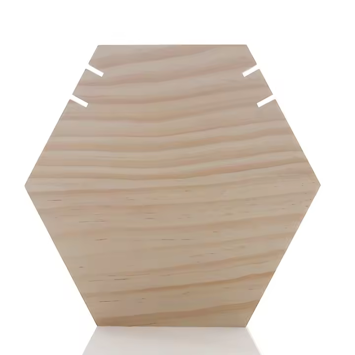 Soporte de Exhibición para Collares de Madera Tablero Hexagonal para Joyería de Tienda Soporte de Exhibición Larga para Collares - 1