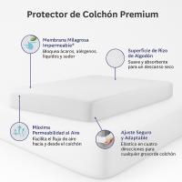 Protector de colchón Impermeable y Transpirable - Premium Funda De Colchón De Rizo Transpirable y Elástico para Cama de 90,135,150CM - details 4