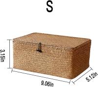 Caja de almacenamiento de mimbre natural - details 0