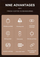 Molino De Café Profesional Autostop Ajustable Portátil Para Viajes Y Cafeterías Máquina De Molienda De Acero Inoxidable SUS Capacidad De 25g Por Tiempo - details 1