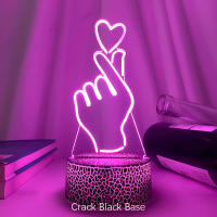 Lámpara Nocturna LED 3D Para Niños Luz De Noche Creativa Para Mesa Lámpara De Cama Romántica Decoración De Hogar Regalo Para Niña - details 6