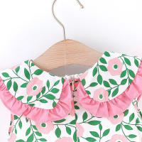 Conjunto De Vestido Y Bolso Para Bebé Niña Verano Estampado De Flores Sin Mangas Cuello Alto Princesa Ropa Infantil Talla True Fit - details 9