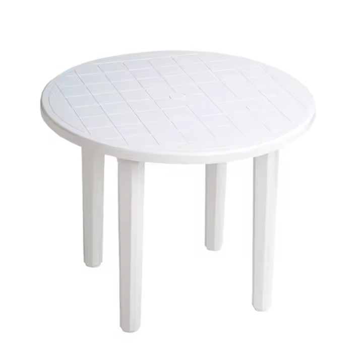 Mesa Redonda Garden Life 4024 Resina Blanca 90 Cm - Fácil Montaje - 1