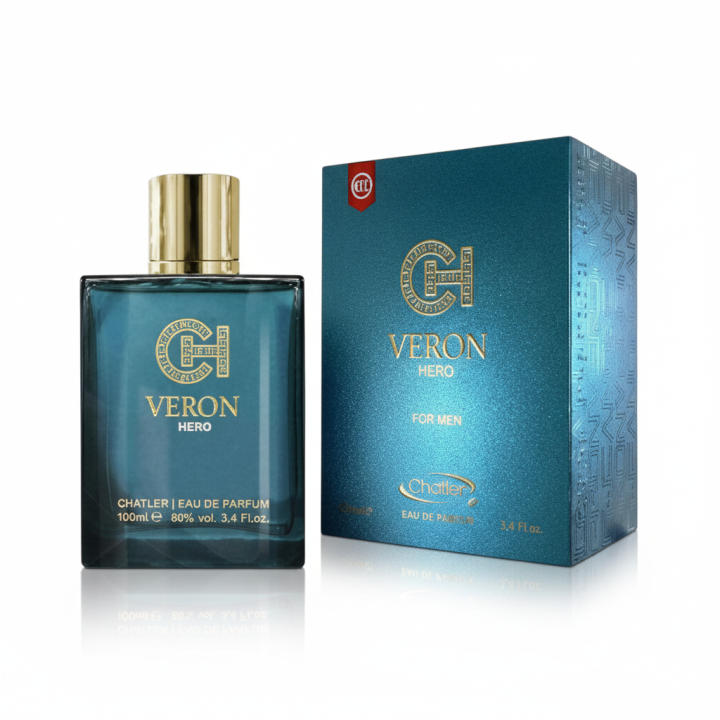 Perfume masculino Veron Hero de Chatler Eau de Parfum, fragancia intensa y elegante con un carácter moderno y masculino, ideal para el día a día o momentos especiales. Presentado en frasco original con estuche. 🚚 Envíos a España 24/48 horas.