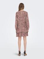 Onladele Life L/S V-Neck Dress PtmRose Smoke Eco animal Only - details 2