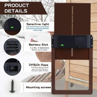Porta Automática Para Ponedero Controlado Por Luz Y Pilas Impermeable Accesorio De Actualización Para Puerta De Casa De Mascotas - details 7