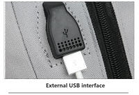 Mochila Hombre Impermeable Con Carga USB Para Oficina Y Negocios 15.6 Pulgadas Laptop Casual Escolar Rucksack Con Bolsillo Para USB - details 27