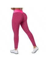 Pantalones De Yoga Para Mujeres Cintura Alta Moldeadora Jacquard De Mantequilla De Palmera Pantalones Deportivos De Pierna Larga Sin Bolsillos - details 13