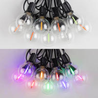 Cadena De Luces RGB 50FT Impermeable G40 Para Jardín Decoración De Navidad Colores Conectables Luces Colgantes Para Exterior - details 0