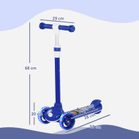 AIYAPLAY Patinete para Niños de 2-6 Años Patinete Infantil Patinete con 3 Ruedas Luces LED Altura Ajustable Carga 25 kg 52x29x63-76 cm - details 2