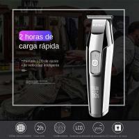 Kemei 5027 Cortacabello Para Barbero Sin Cable Corte Cercano Para Líneas Y Afeitado Seco Pantalla LCD Trimmer De Cabello Con Cuchilla De Titanio - details 2