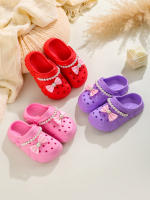 Zapatillas De Hadas Para Niñas Clogs Transpirables Con Accesorios De Lazo Zapatos De Jardín Antideslizantes Para La Playa Zapatillas De Verano Para Niñas - details 2