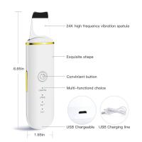 Peladora ultrasónica, equipo de belleza, limpiador de poros, limpiador facial, eliminador de espinillas, espátulaRegalos de cuero - details 0