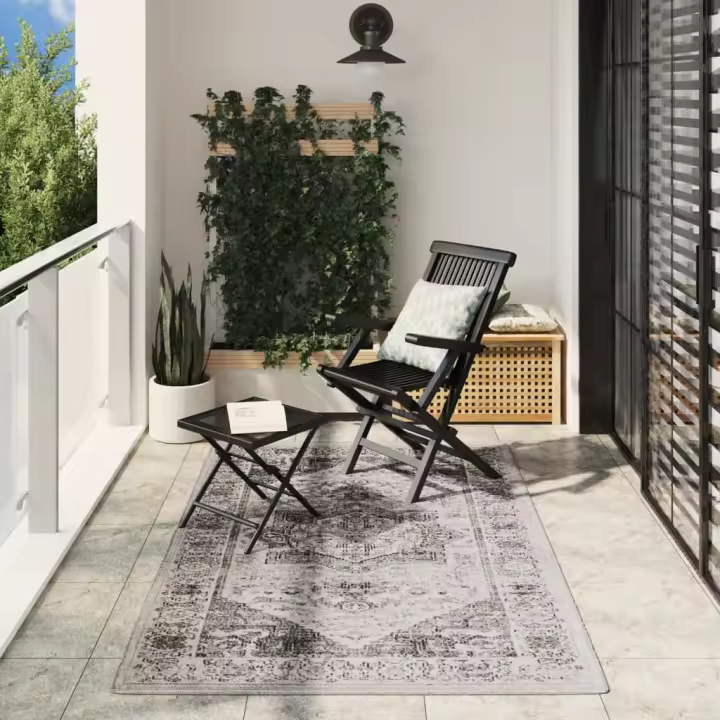 vidaXL Alfombra de interior/exterior diseño vintage ARBIZU 140x200 cm - 1