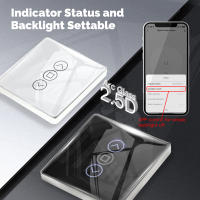 Interruptor De Cortina ZigBee MOES Panel De Toque De Vidrio 2.5D Inteligente Compatible Con Alexa Google Home Tuya Control Remoto Por App - details 3
