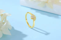 Anillo De Plata Original Para Mujer Con Estrellas Luna Sol Cristal Oro Pila De Anillos De Boda Aniversario Regalo Joyería - details 2