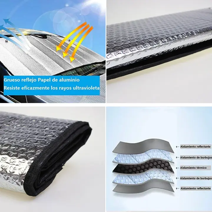 MOLCARAUTO Parasol Coche Delantero Reflectante Plegable Protector parabrisa muchos Tamaños - 1