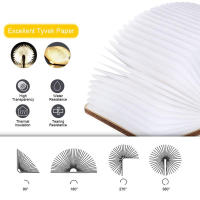 Lámpara De Mesa Portátil LED 3D Plegable Con Luz Nocturna De 7 Colores Recargable Por USB Madera Magnética Para Regalo De Navidad Y Fiestas Decoración - details 0