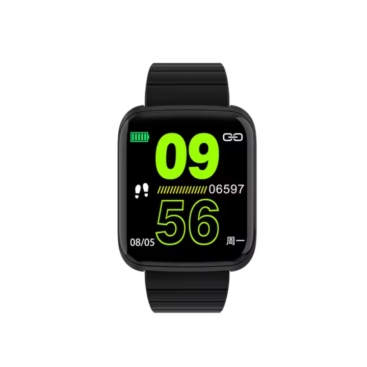 Reloj inteligente 116Pro, pulsera con detección de frecuencia cardíaca, pantalla táctil, monitorización de la frecuencia cardíaca y oxígeno en sangre, reloj deportivo con monitorización del sueño, color negro clásico - 1